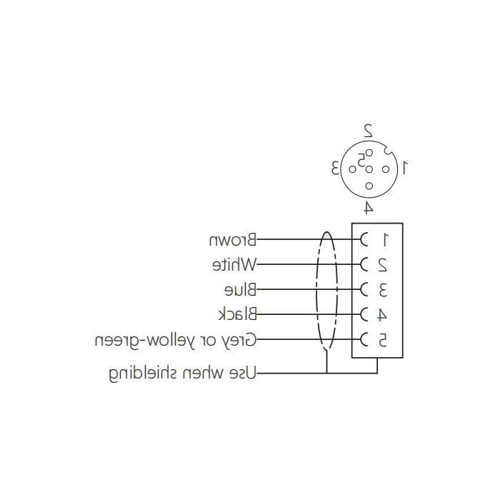 M12 5Pin，母头，法兰连接器，板后安装，焊接安装，64SB81H